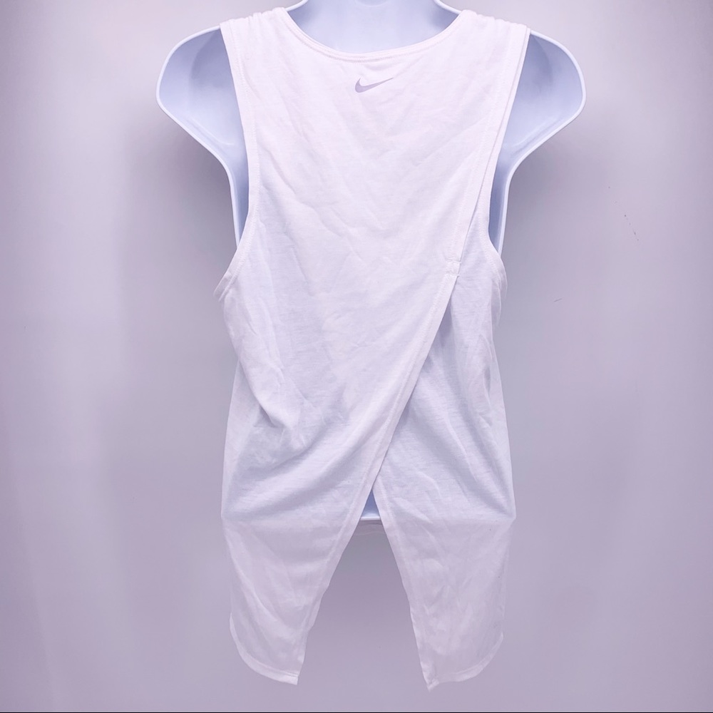 Nike Dri-Fit Peace Love Swoosh White Tank Top Size XS - Picture 5 of 11